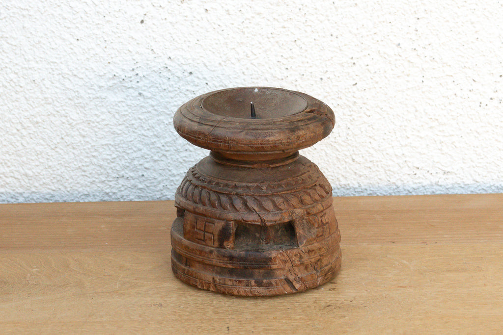 Primitive Carved Round Seeder Artifact (Trade)