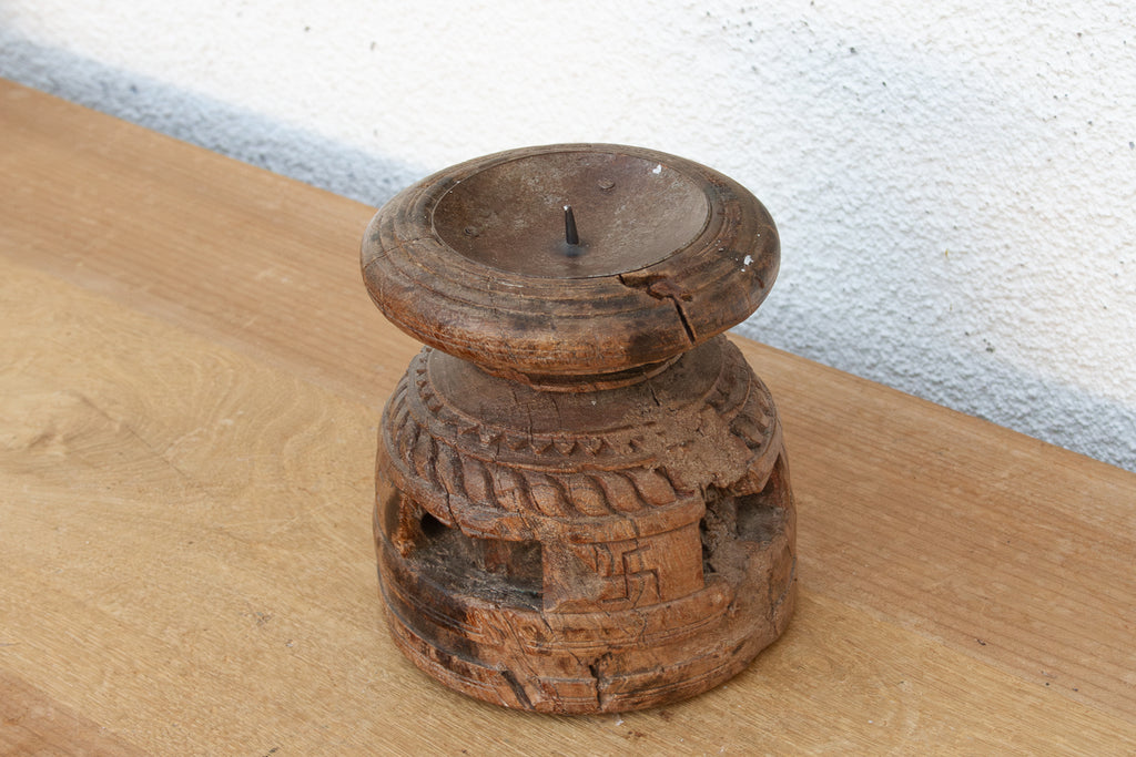 Primitive Carved Round Seeder Artifact (Trade)