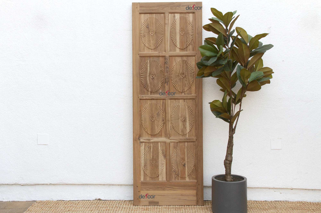 Handcarved Teak Indo-Portuguese Tall Door (Trade)