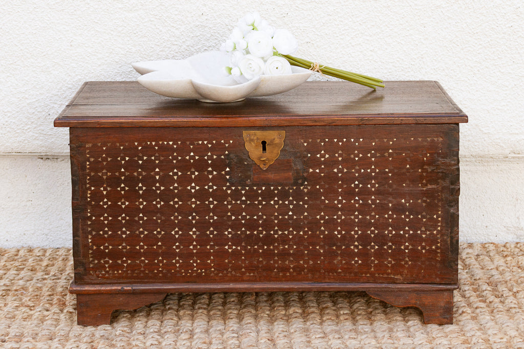 20th Century Mother of Pearl Pukpuk Inlay Chest