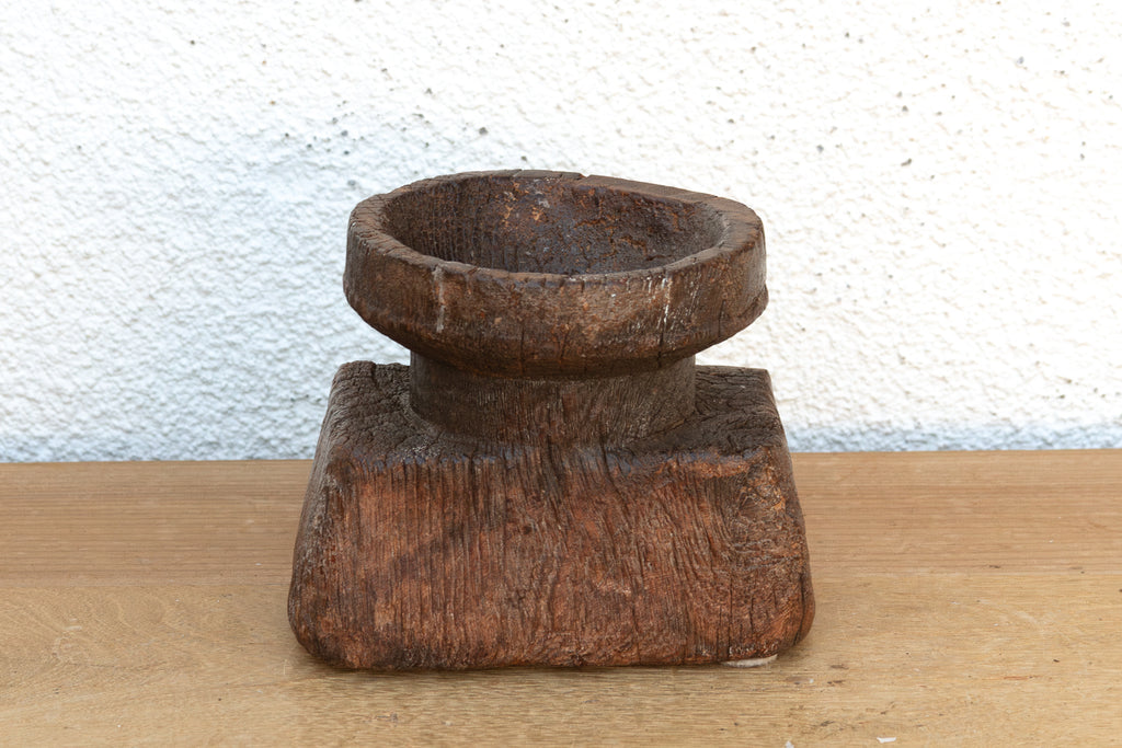 Ancient Oxidized Wood Funnel Seeder