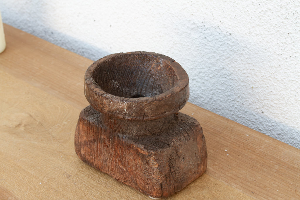 Ancient Oxidized Wood Funnel Seeder