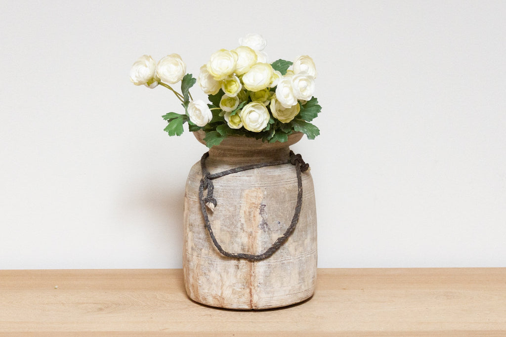 Antique Wooden Vase-Jamba