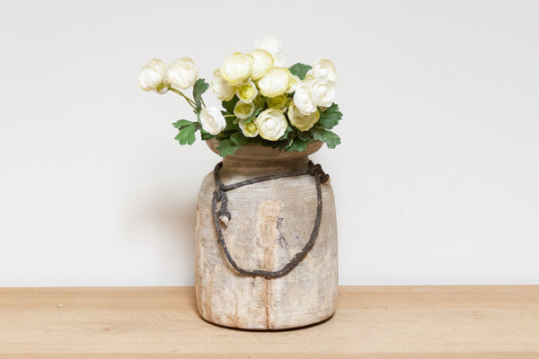 Antique Wooden Vase-Jamba