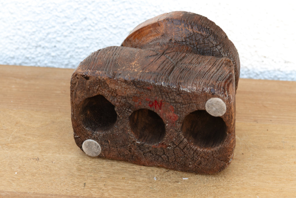 Ancient Oxidized Wood Funnel Seeder