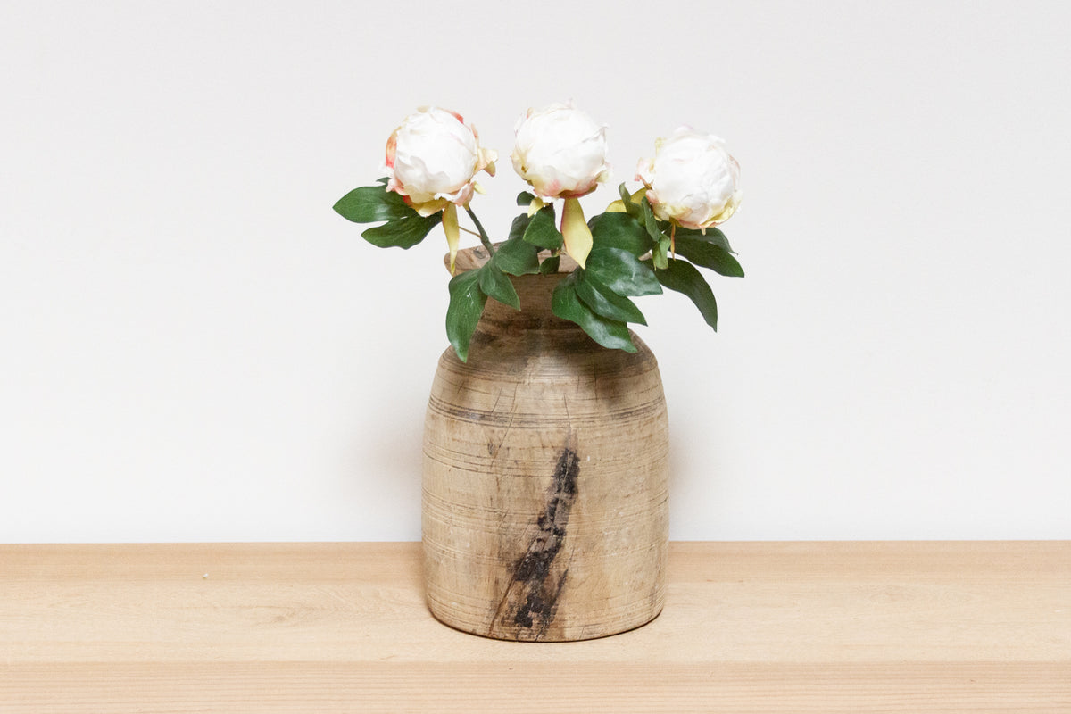 Rustic Tribal Wooden Pot-Gagari– DE-COR | Globally Inspired