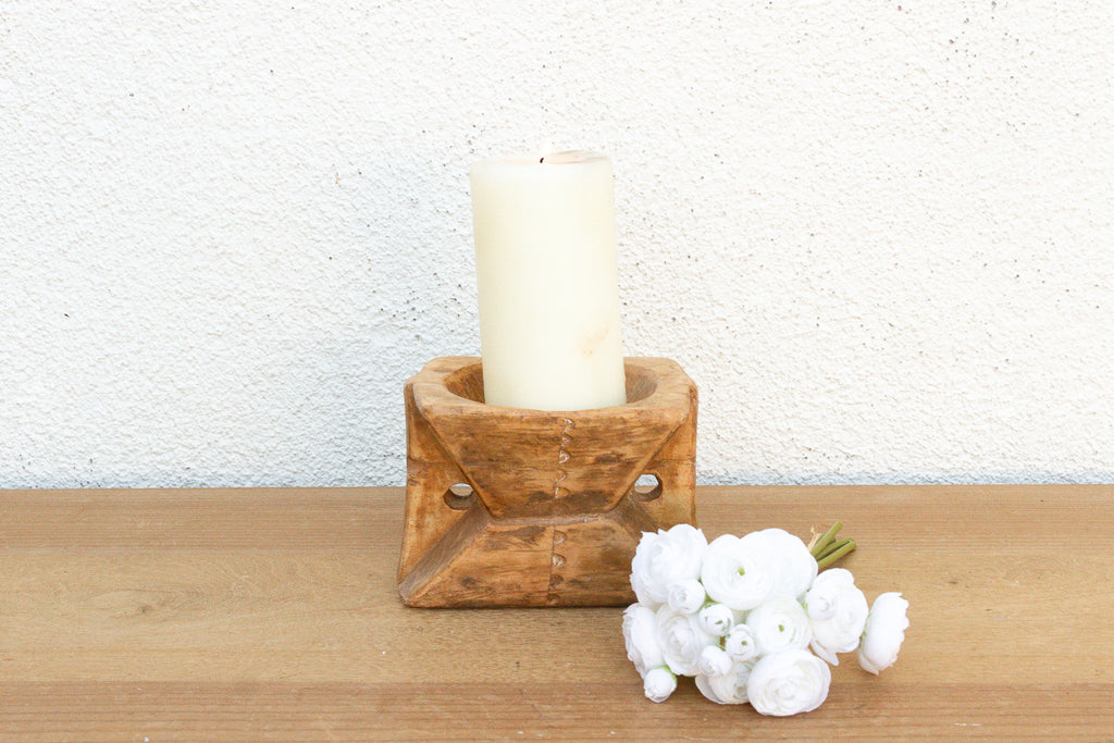 Rustic Bleached Wood Tribal Bijani