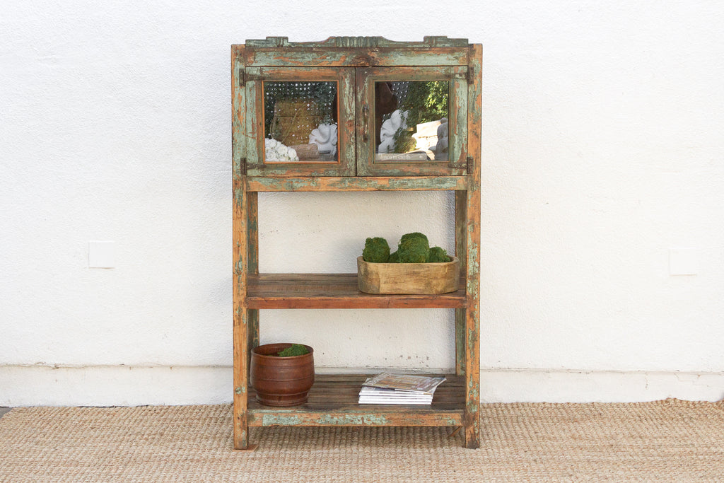 Antique French Colonial Etagere Cabinet