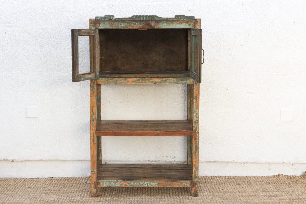 Antique French Colonial Etagere Cabinet