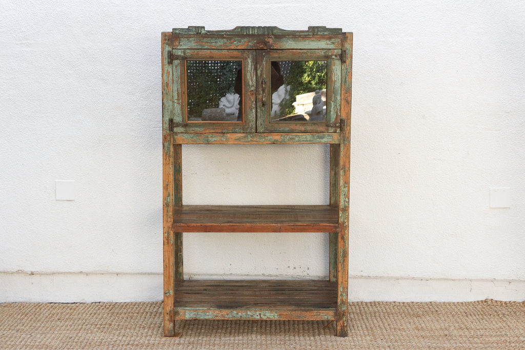 Antique French Colonial Etagere Cabinet