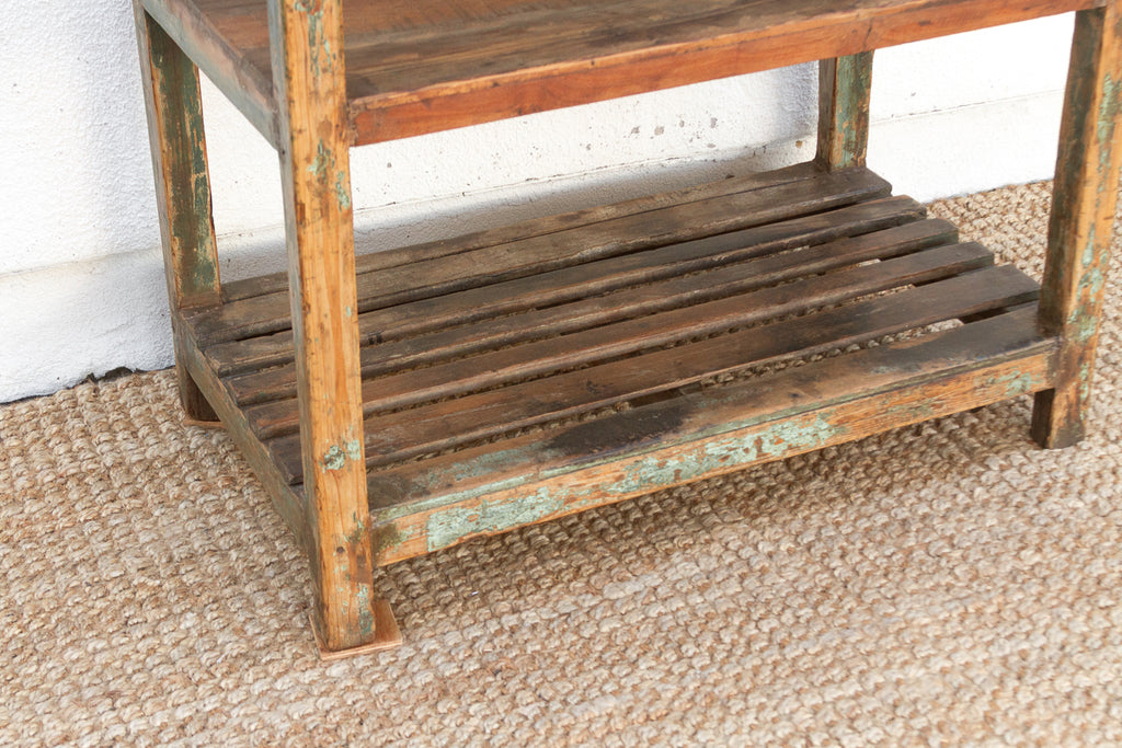 Antique French Colonial Etagere Cabinet