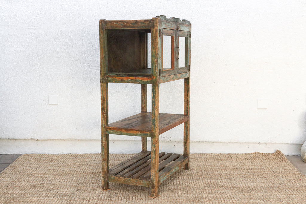 Antique French Colonial Etagere Cabinet