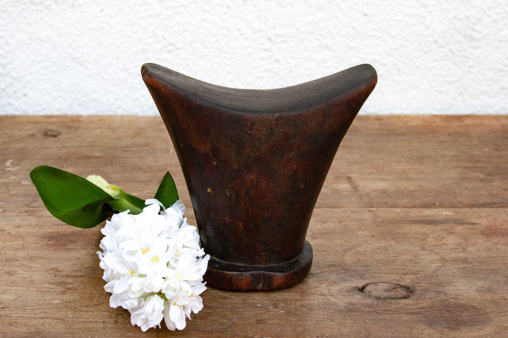 Espresso Brown Antique Wooden Headrest