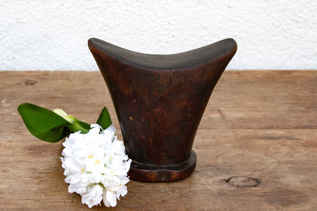 Espresso Brown Antique Wooden Headrest