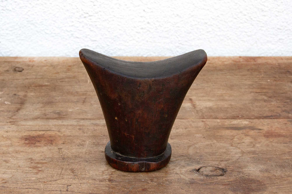 Espresso Brown Antique Wooden Headrest