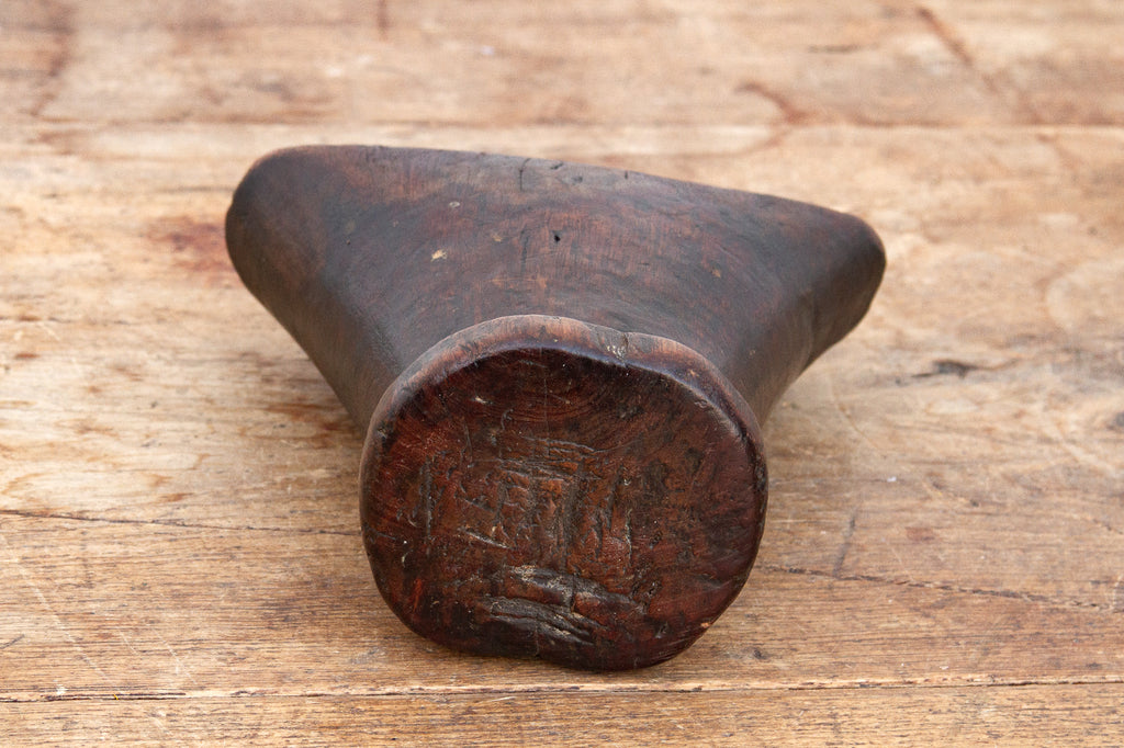 Espresso Brown Antique Wooden Headrest