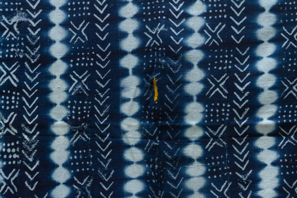 Dakar Lines Indigo Mud Cloth