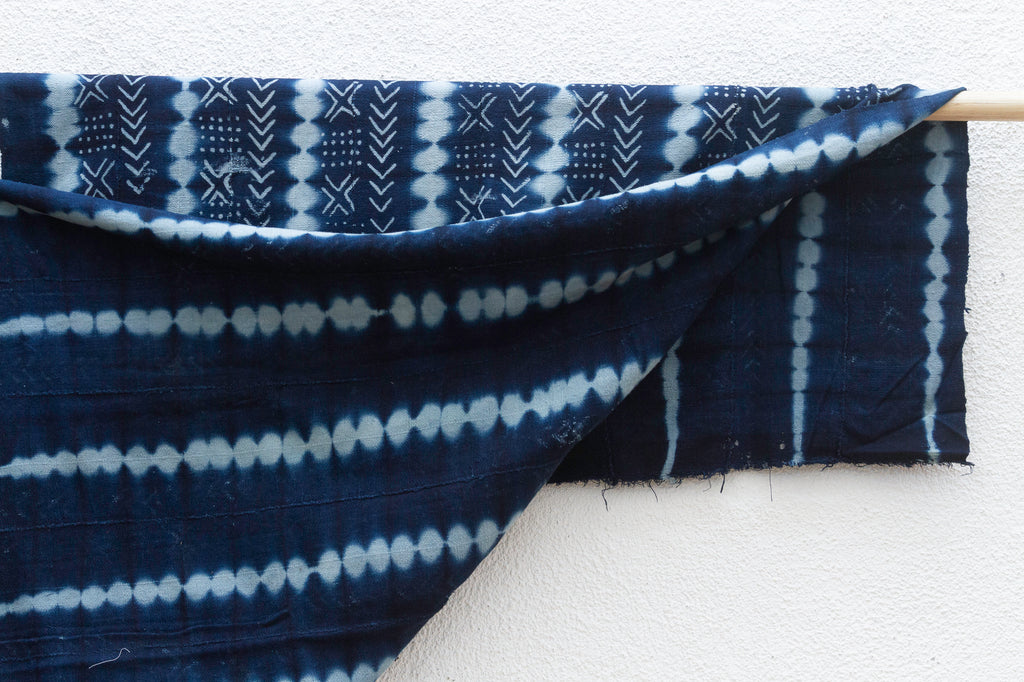 Dakar Lines Indigo Mud Cloth