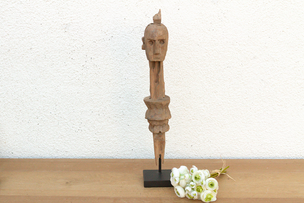 Antique West African Carved Post Fragment