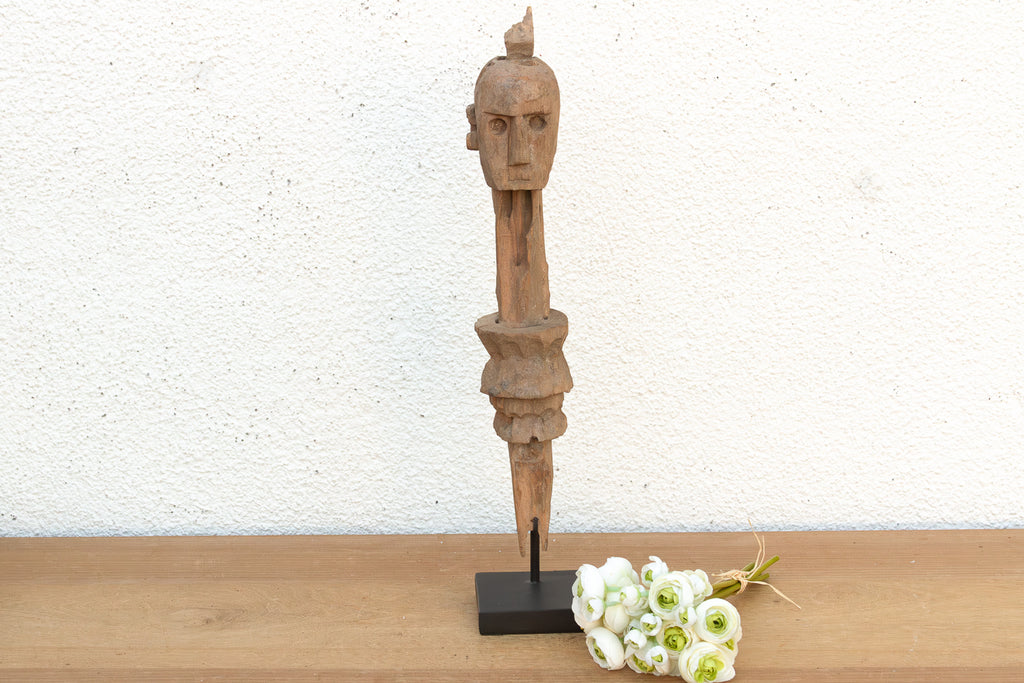 Antique West African Carved Post Fragment