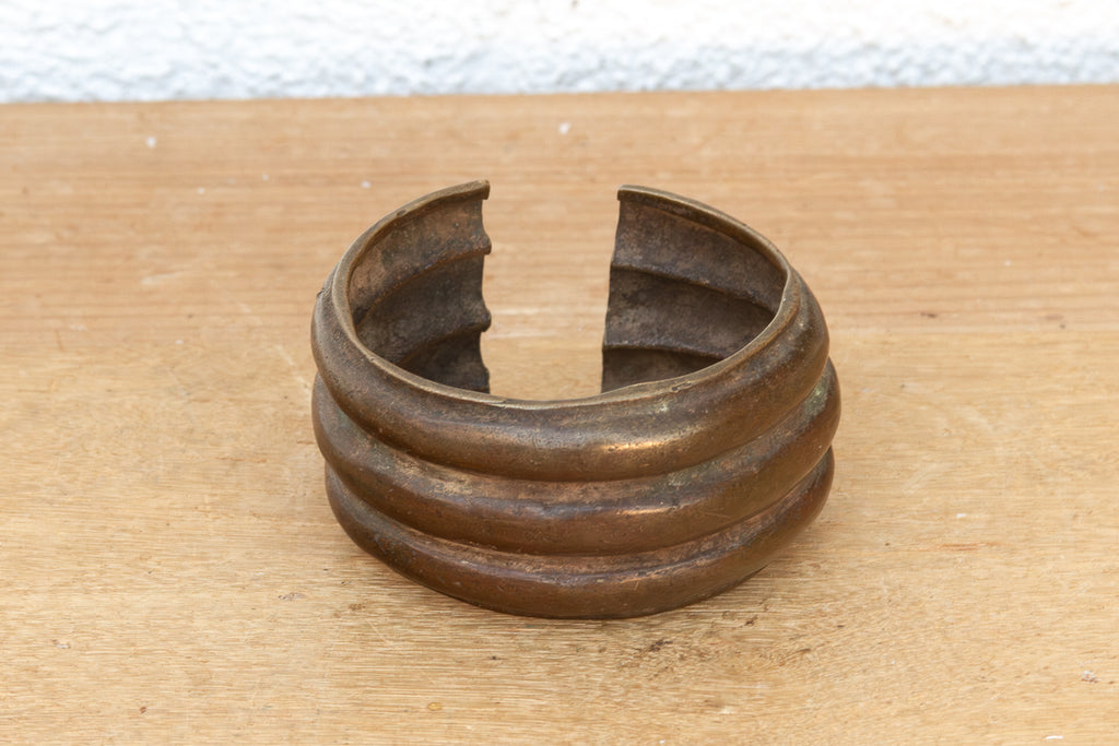 19th Century Patinated Brass Currency Bracelet