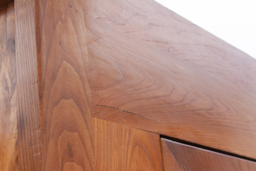 Antique Chinese Golden Elm Qing Armoire