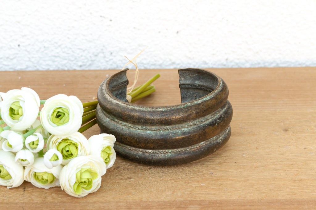 Antique Verdigris Manilla Currency Bracelet