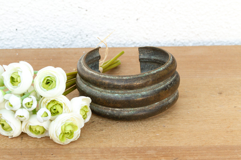 Antique Verdigris Manilla Currency Bracelet