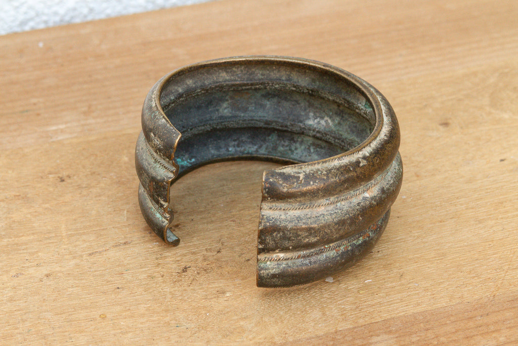 Antique Verdigris Manilla Currency Bracelet