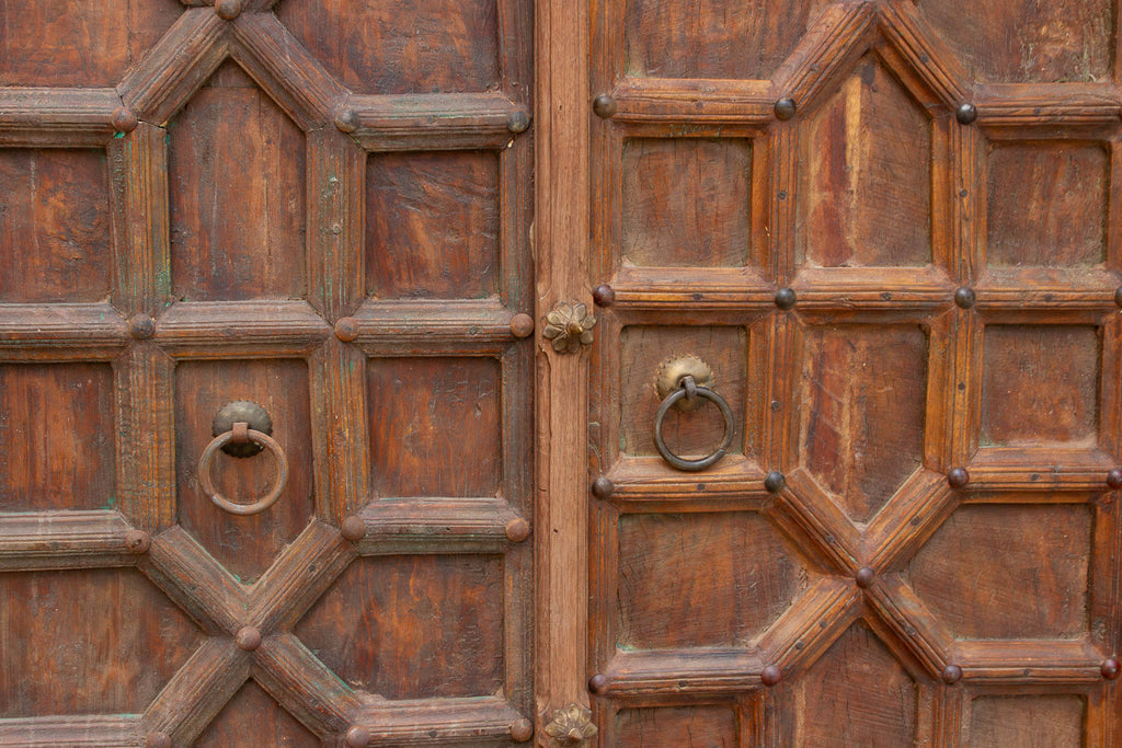 Antique Indian Haveli Portal Carved Teak Door (Trade)