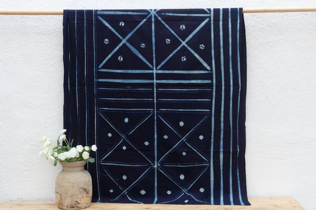 Triangle Dance Indigo Mud Cloth