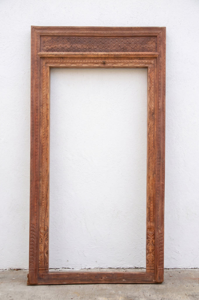 Antique Indian Haveli Portal Carved Teak Door (Trade)
