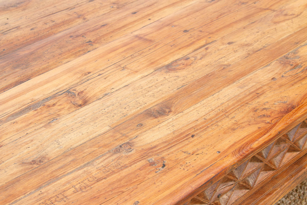 Grand Takhat Large Indian Teak Coffee Table (Trade)