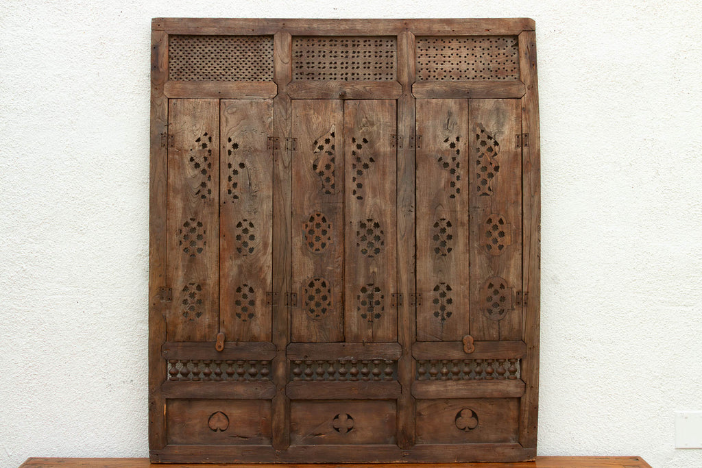 19th Century Rajasthan Lattice Carved Window Panel (Trade)
