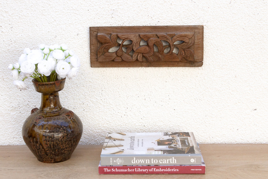 Antique Wax Patinated Wall Carving (Trade)