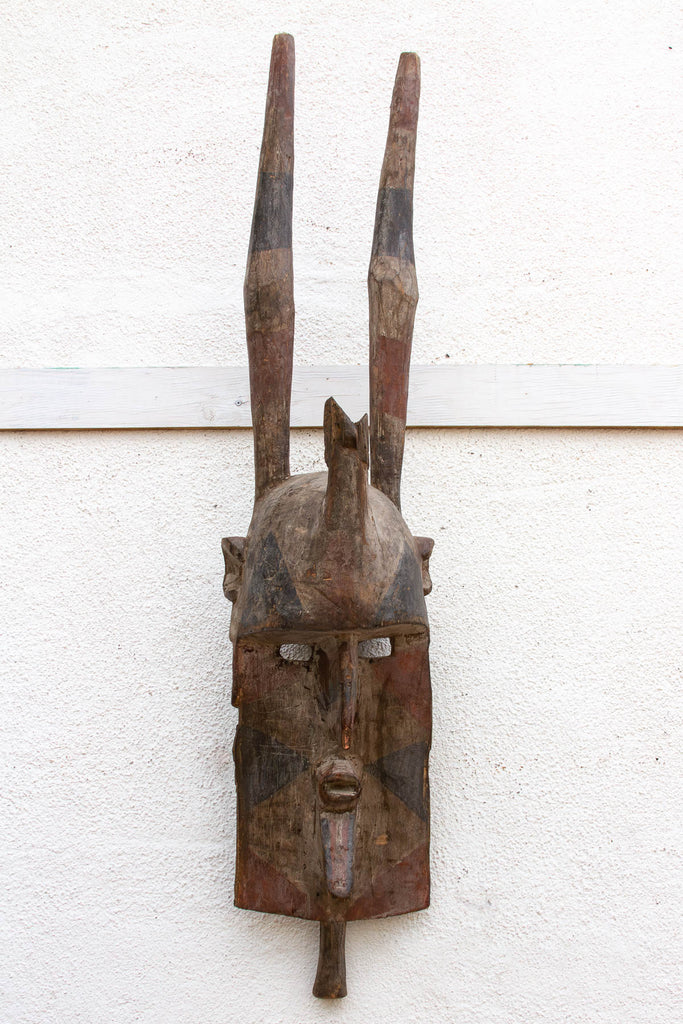 Antique Harned Guardian Bwa Painted Mask