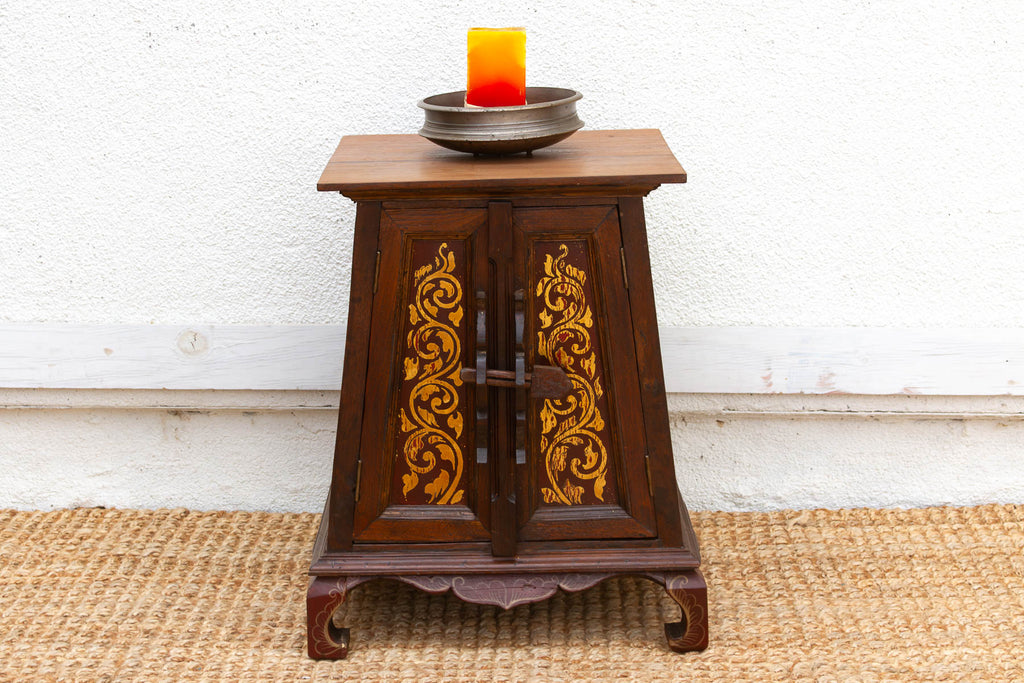 Small Mid-20th Century Hand Painted Thai Cabinet
