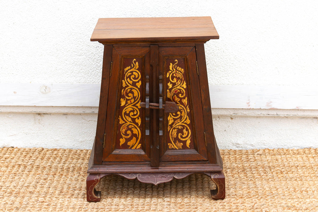 Small Mid-20th Century Hand Painted Thai Cabinet