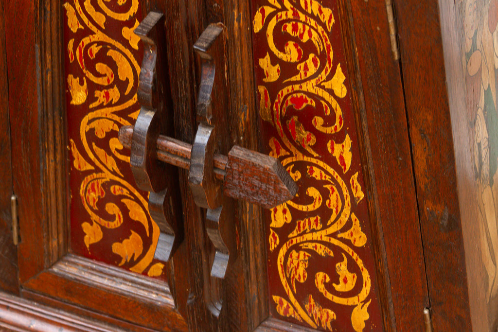 Small Mid-20th Century Hand Painted Thai Cabinet