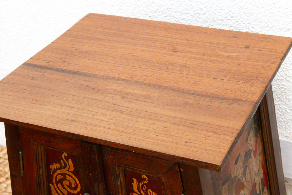 Small Mid-20th Century Hand Painted Thai Cabinet