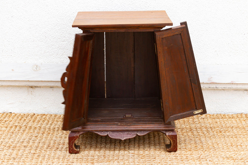 Small Mid-20th Century Hand Painted Thai Cabinet