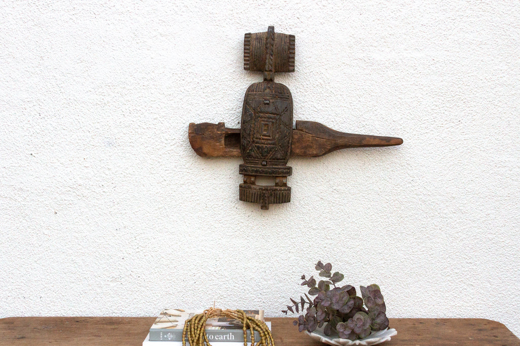 Antique Songye Door Lock Wall Art