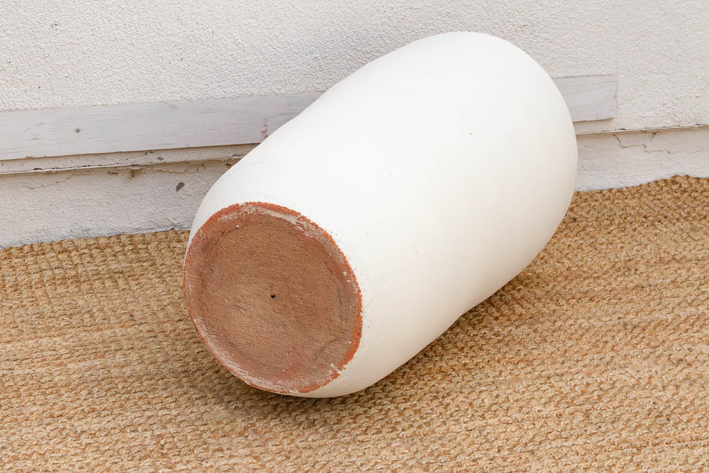 Modern Santorini Chalk White Clay Planter
