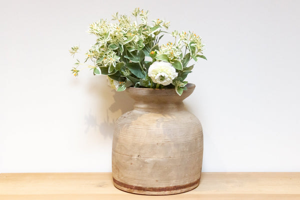 Large Sun-Bleached Wood Kitchen Pot