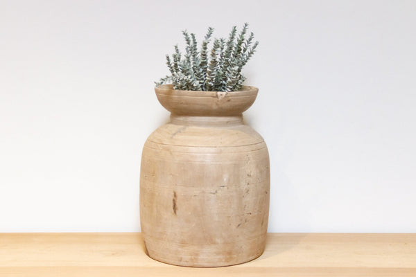 Large Rustic Teak Kitchen Pot