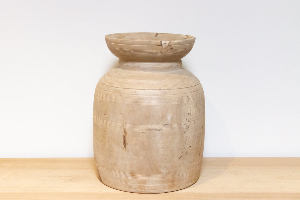 Large Rustic Teak Kitchen Pot