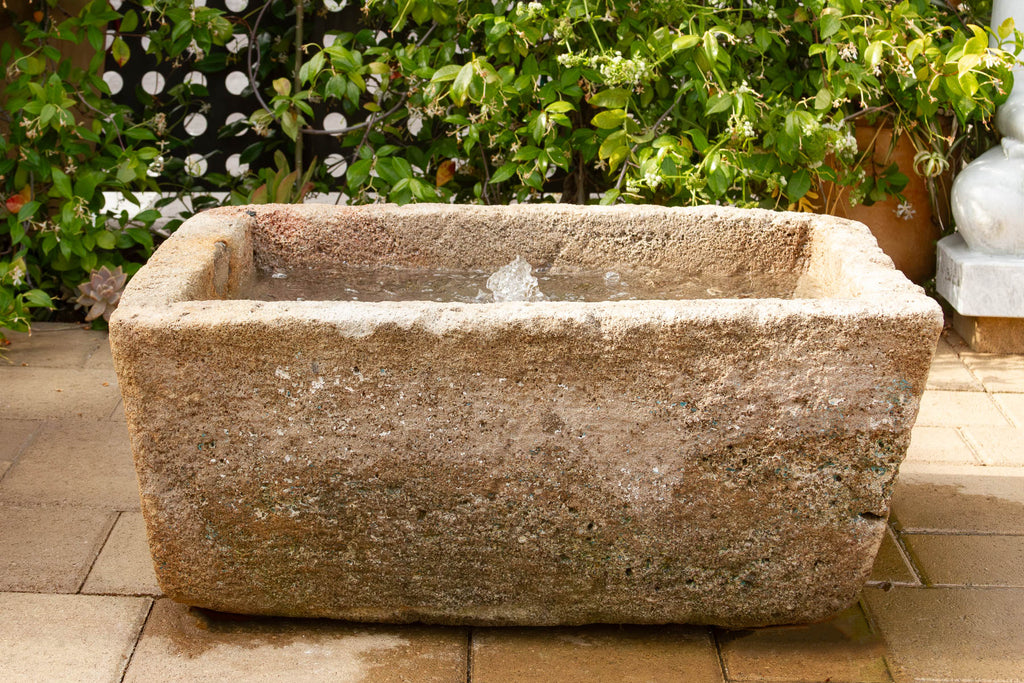 Lotus Well, Large Antique Sandstone Fountain