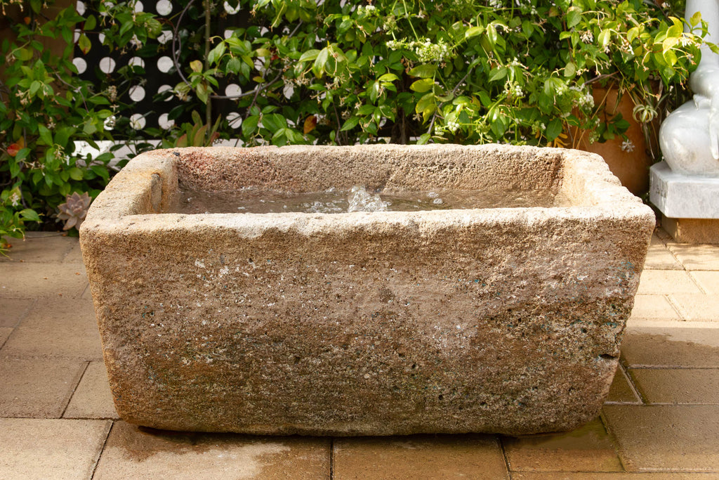 Lotus Well, Large Antique Sandstone Fountain