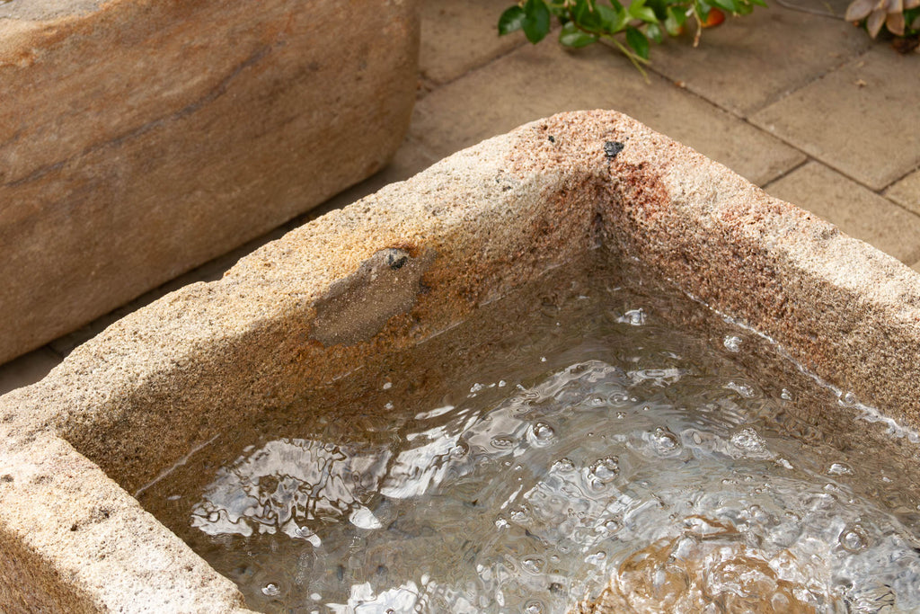 Lotus Well, Large Antique Sandstone Fountain