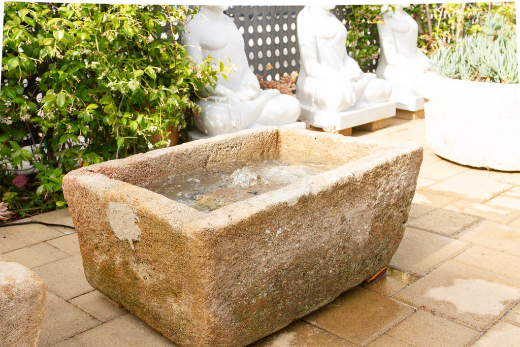 Lotus Well, Large Antique Sandstone Fountain
